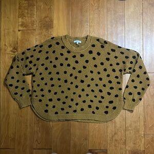 Madewell Tan and Black Polka Dot Sweater. EUC. Worn once.